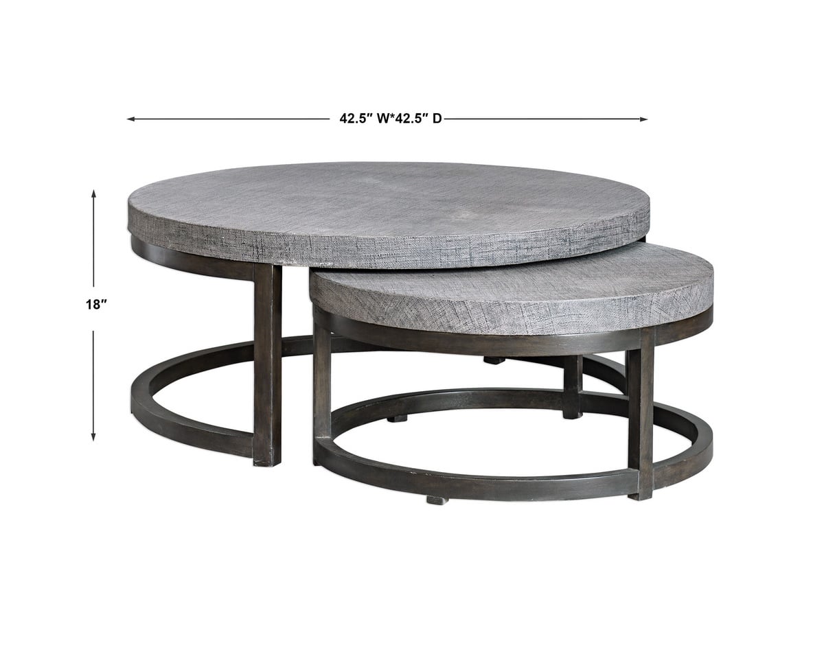 Uttermost Accent Furniture - Occasional Tables Aiyara Gray Nesting Tables, S/2