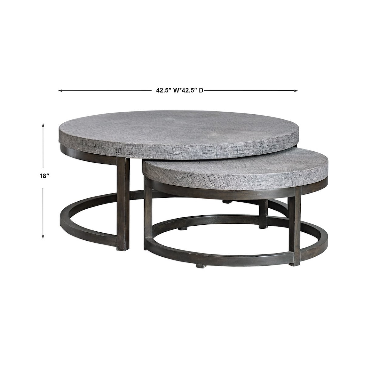 Uttermost Accent Furniture - Occasional Tables Aiyara Gray Nesting Tables, S/2