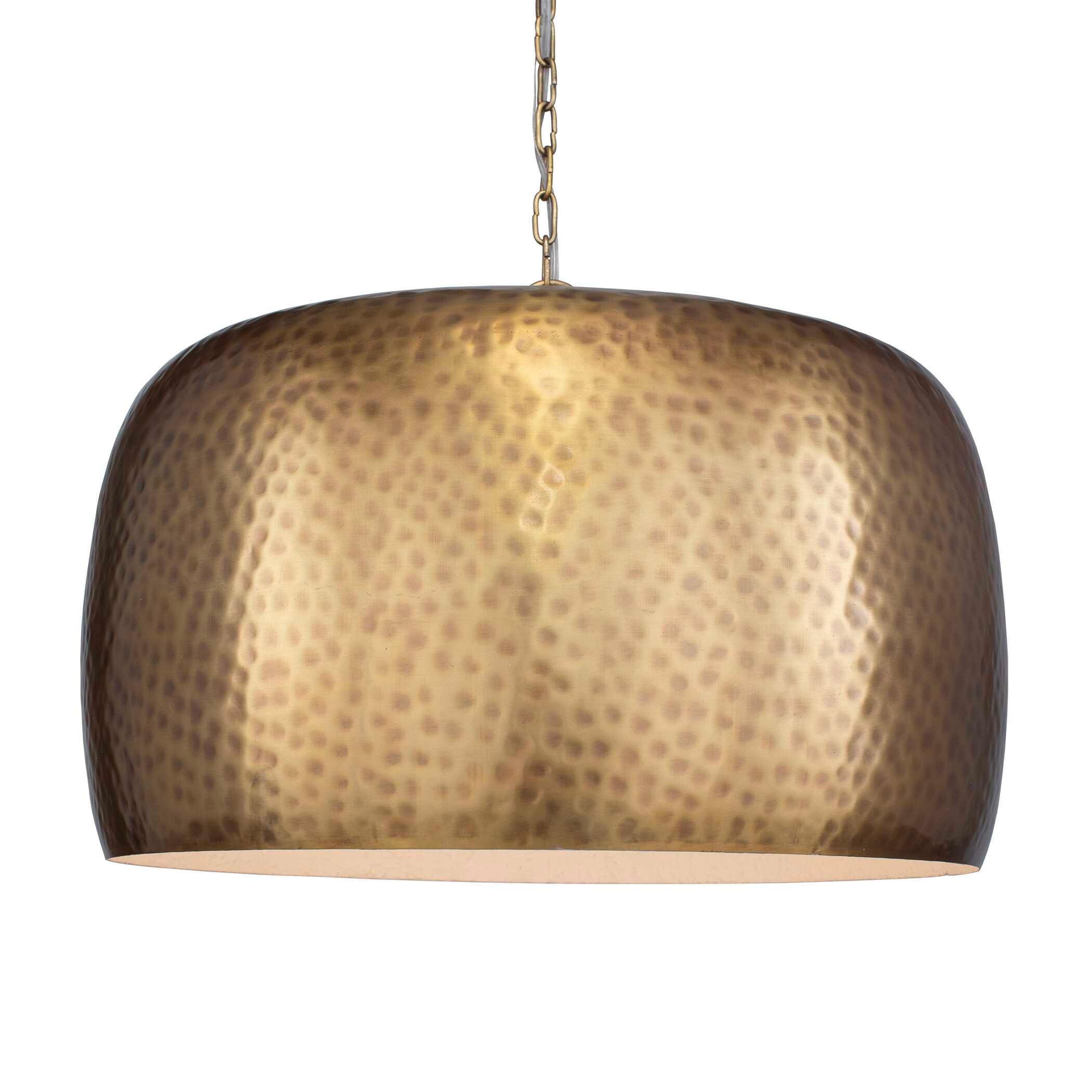 Lemont Hammered Brass 1 Light Pendant