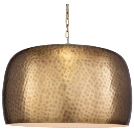 Lemont Hammered Brass 1 Light Pendant