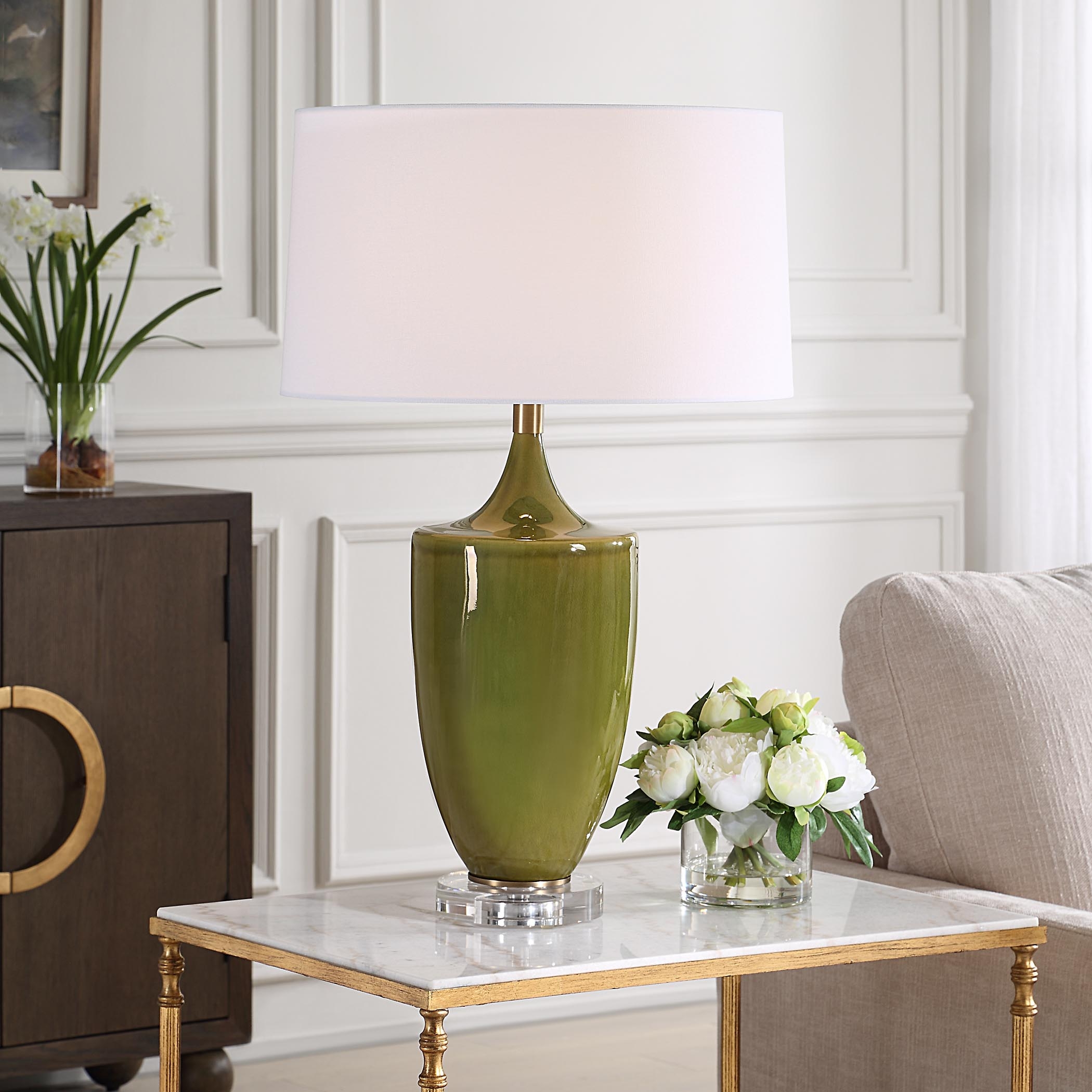 Uttermost Adela Adela Moss Green Table Lamp