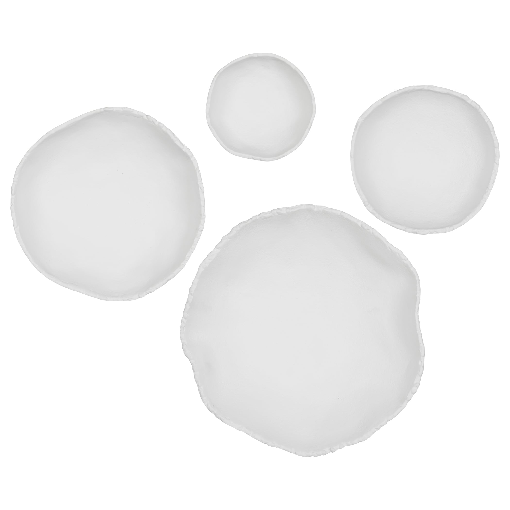 Uttermost Lucky Coins Lucky Coins White Metal Wall Bowls S/4