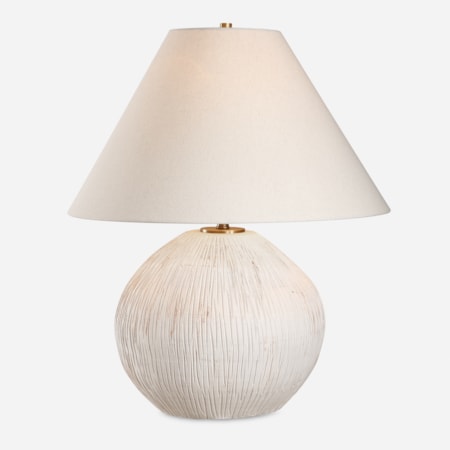 Meryl Aged White Table Lamp