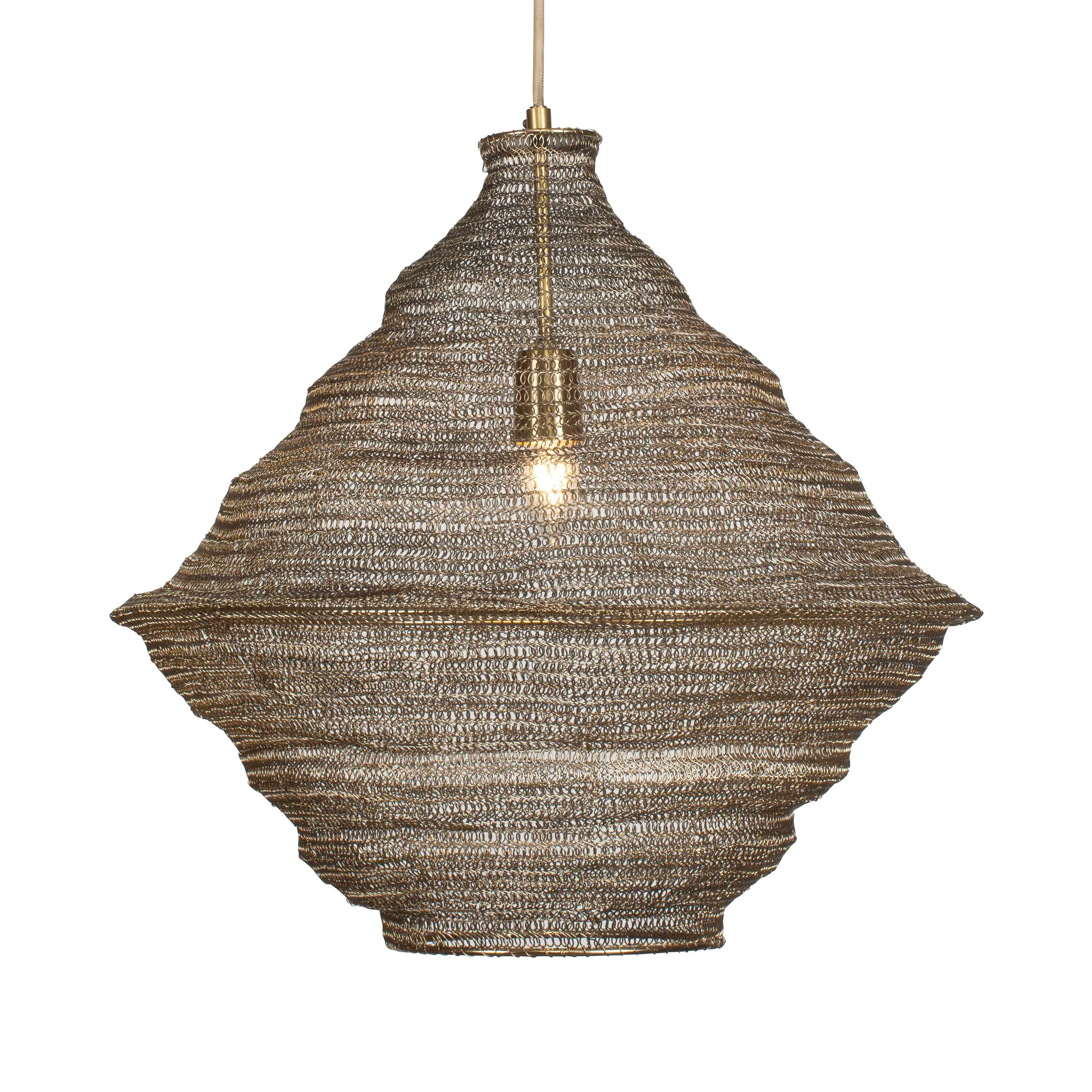 Uttermost Sigh Sigh Woven Brass 1 Light Pendant