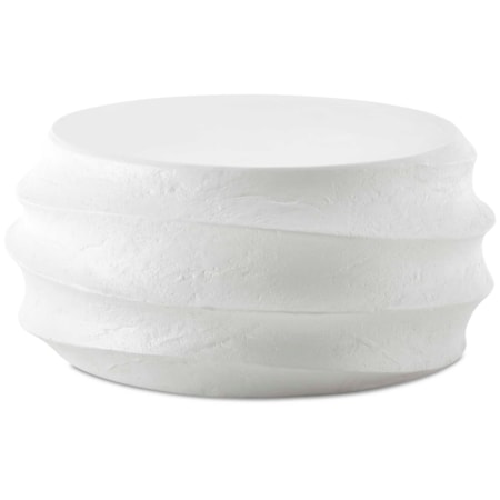 Winded Outdoor White Coffee Table