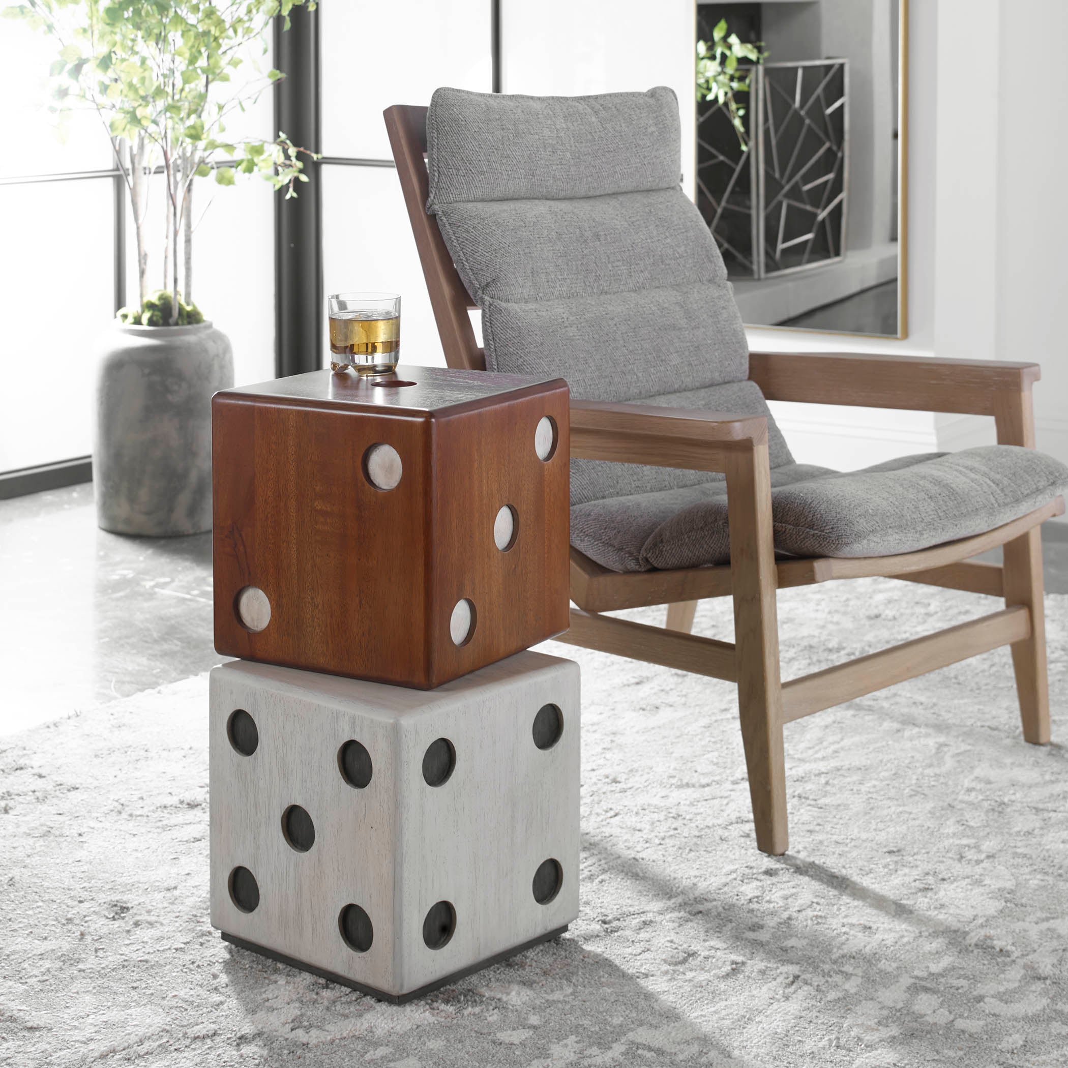 Uttermost Accent Furniture - Occasional Tables Roll The Dice Accent Table