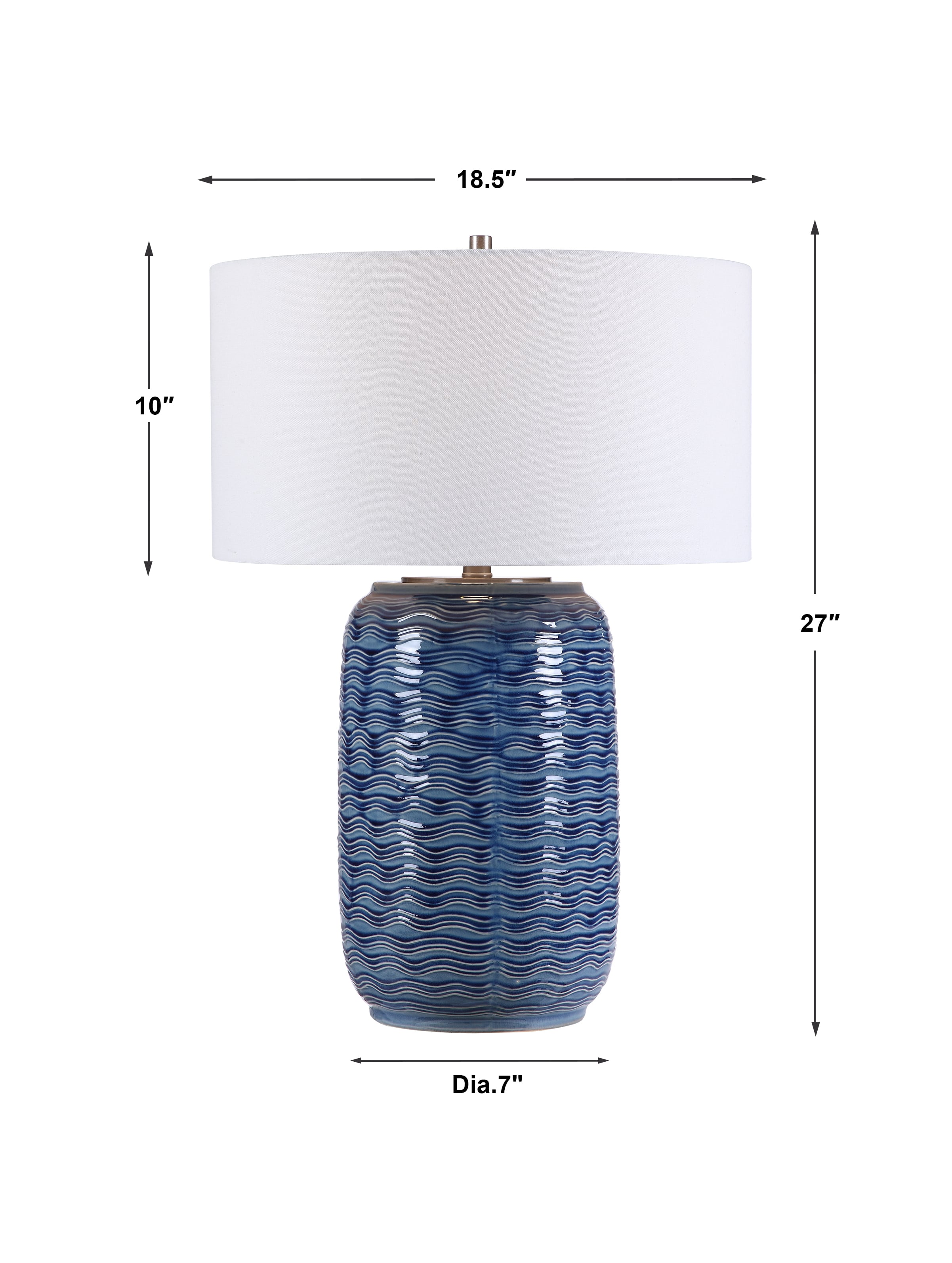 Uttermost Table Lamps Sedna Blue Table Lamp