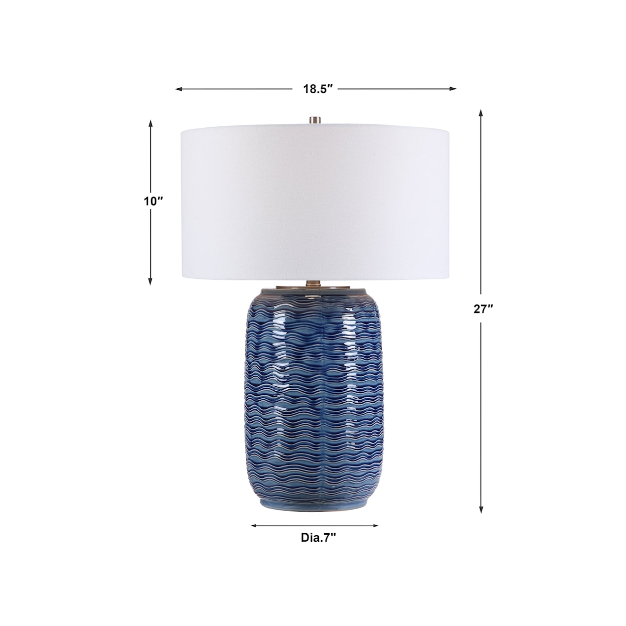 Uttermost Table Lamps Sedna Blue Table Lamp