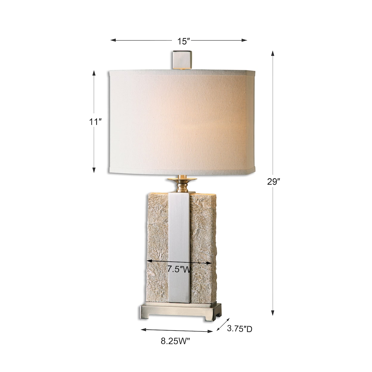 Uttermost Table Lamps Bonea Stone Ivory Table Lamp