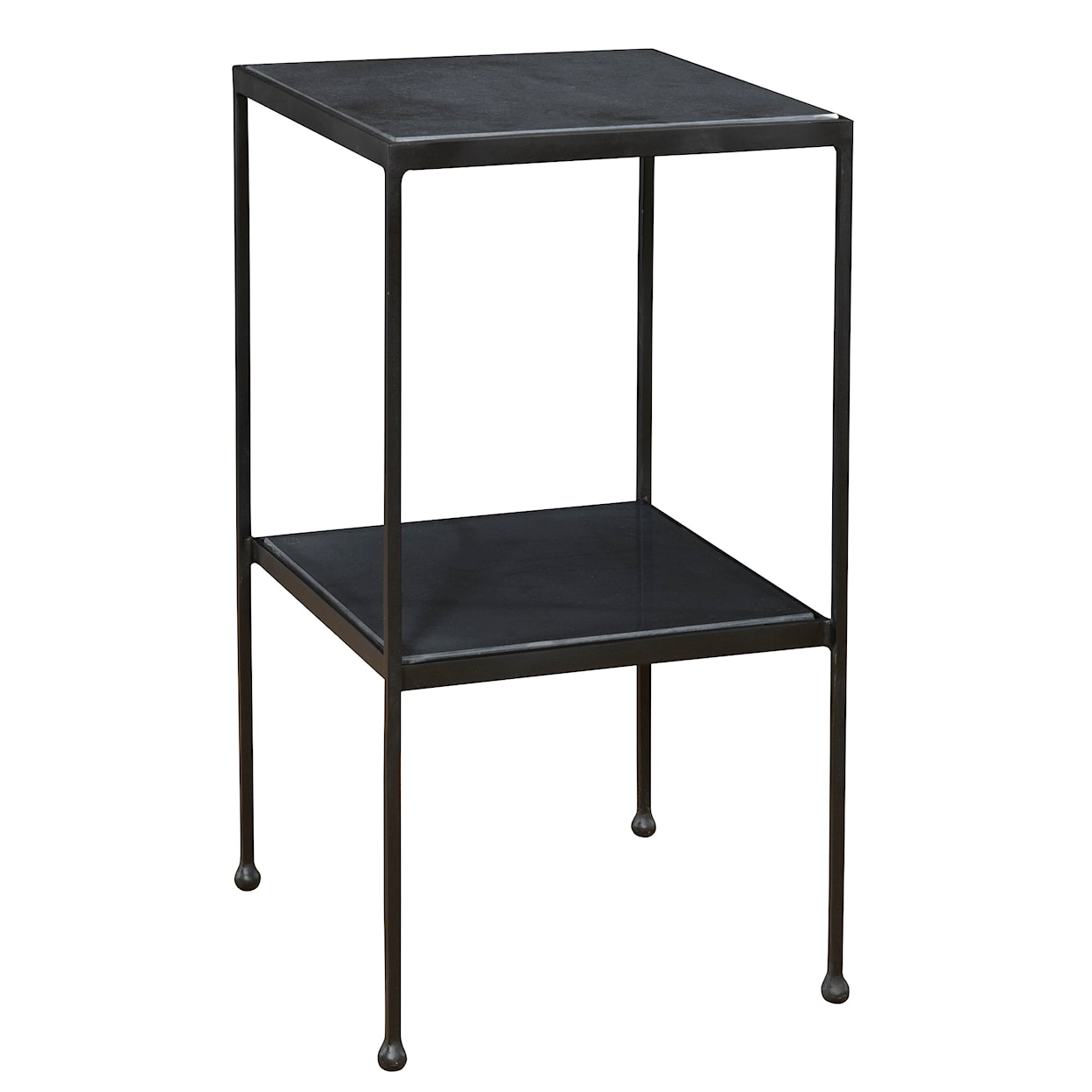 Uttermost Sherwood Square Marble Accent Table with Shelving