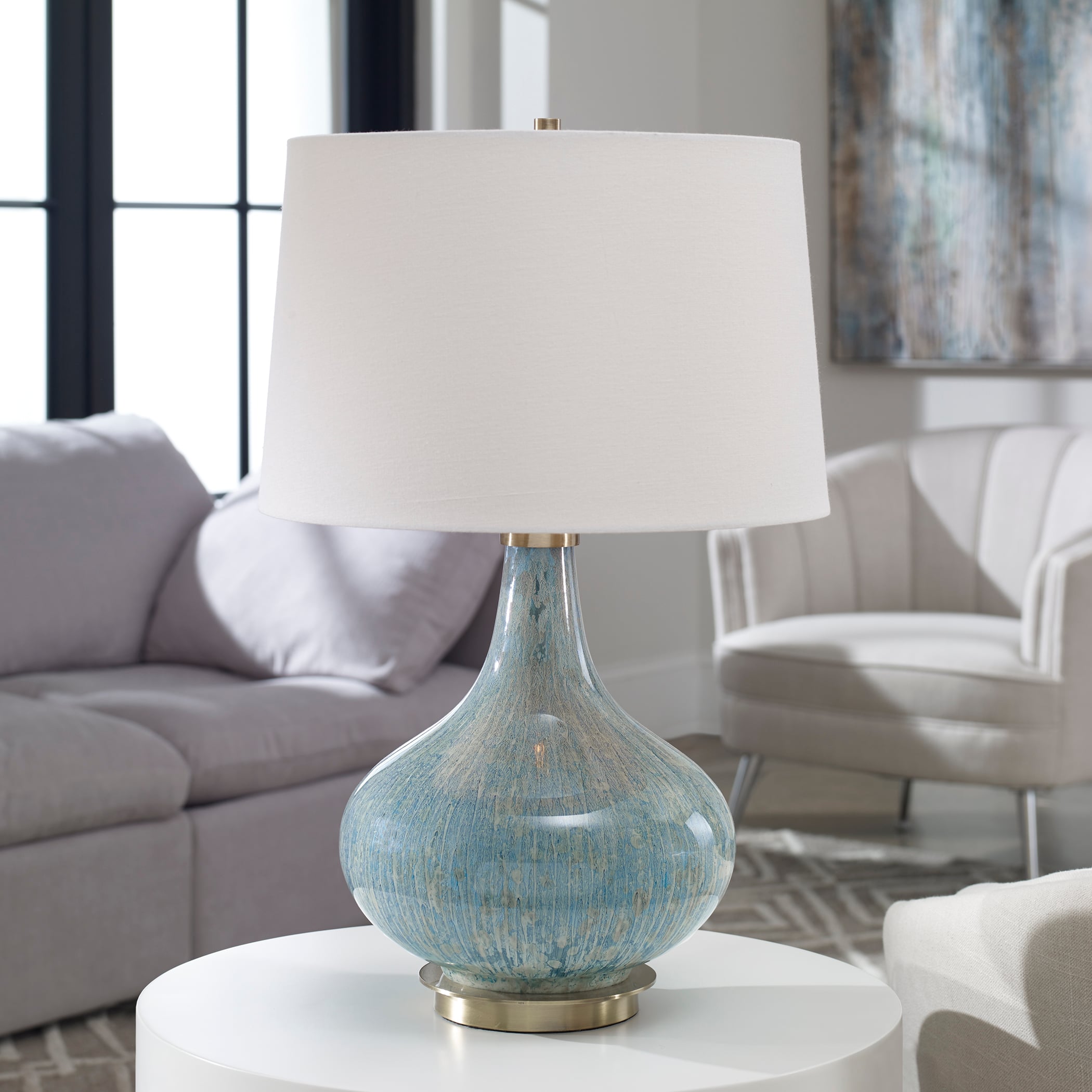 blue grey table lamps