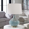 Uttermost Table Lamps Celinda Blue Gray Glass Lamp