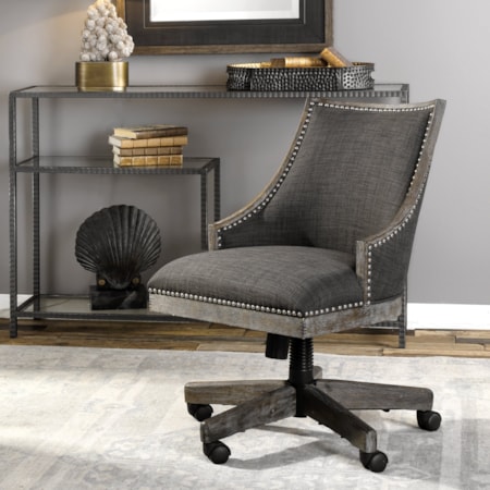 Aidrian Charcoal Desk Chair