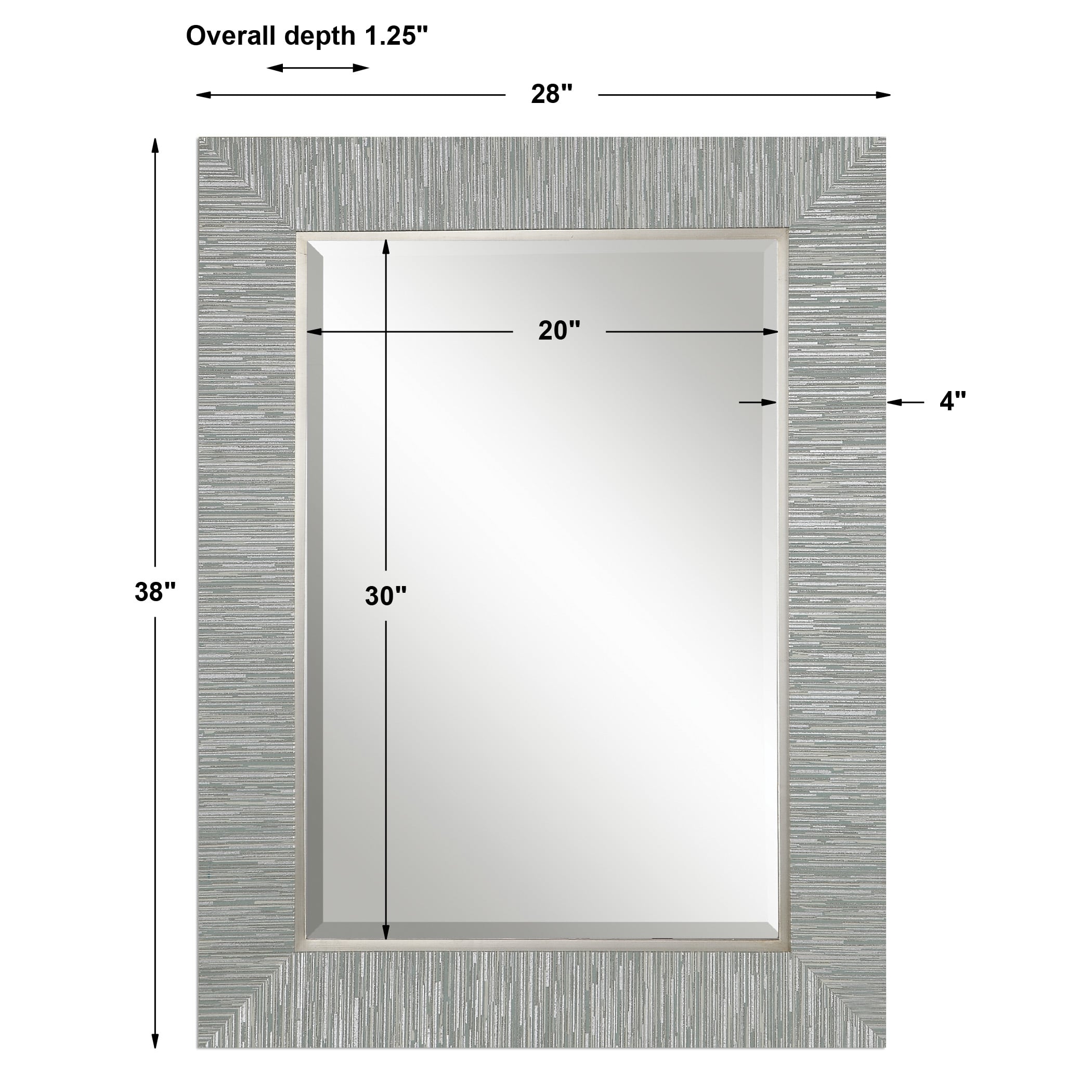 Uttermost Mirrors Belaya Gray Wood Mirror