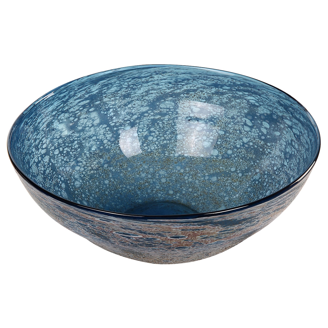 Uttermost Genovesa Genovesa Aqua Glass Bowl