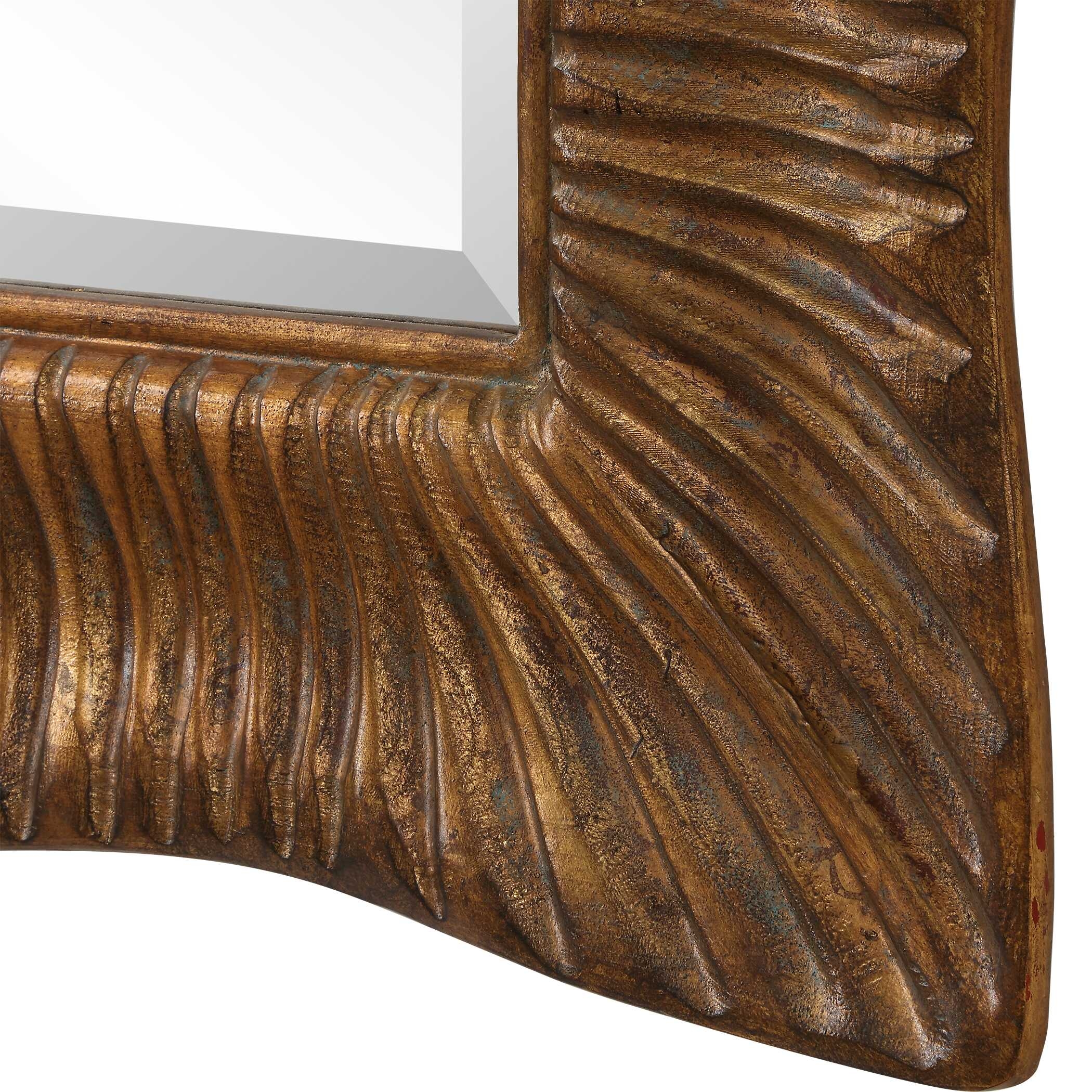 Uttermost Emerson Emerson Scalloped Antique Gold Mirror