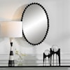 Uttermost Serna Oval Wall Mirror with Black Mirror Trim