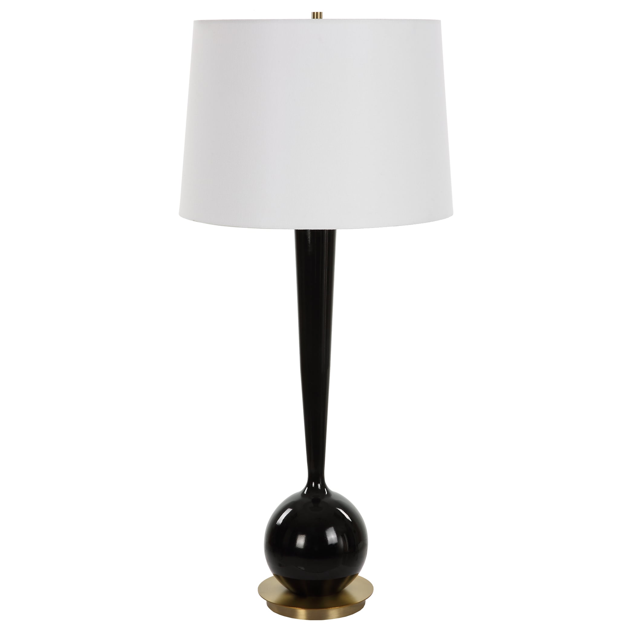 Brielle Polished Black Table Lamp