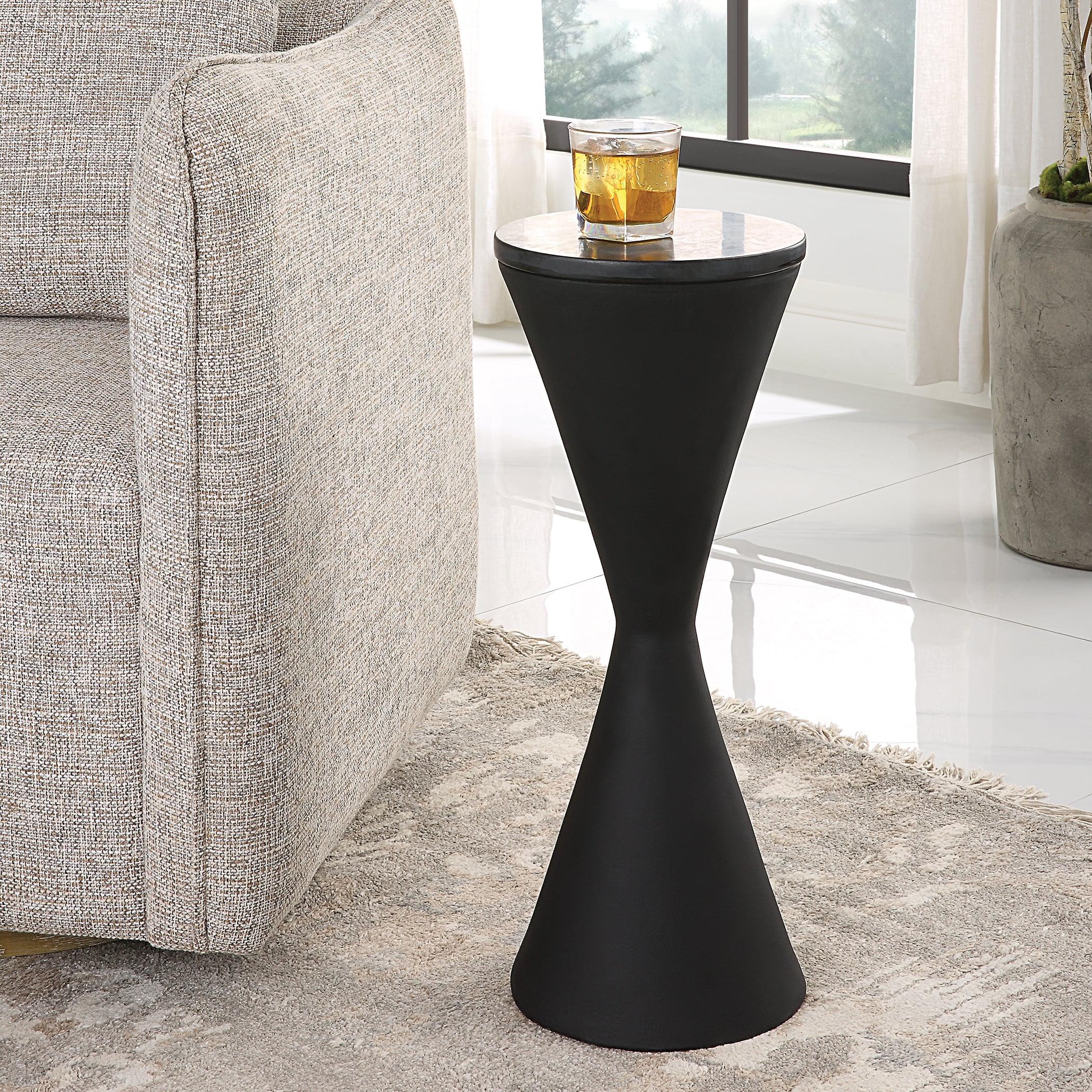 Hourglass Shaped Drink Table