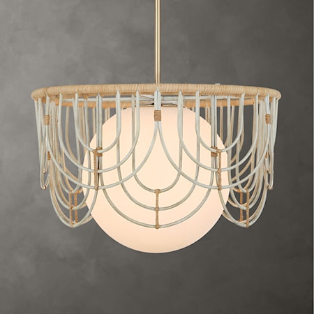 Arches 1 Light Rattan Pendant