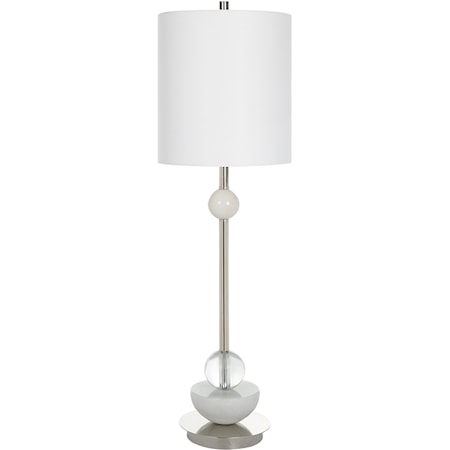 Nickel Buffet Lamp