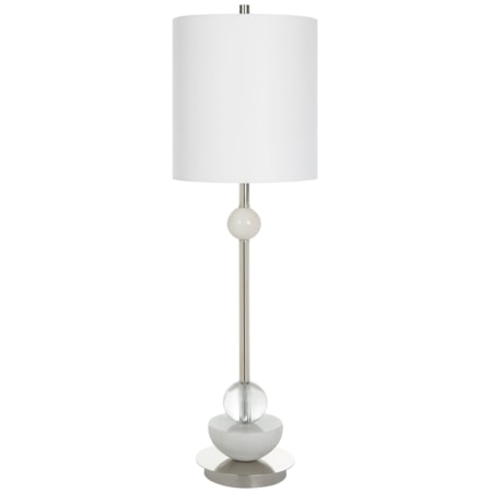 Nickel Buffet Lamp