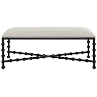 Iron Drops Cushioned Bench