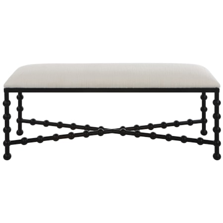Iron Drops Cushioned Bench