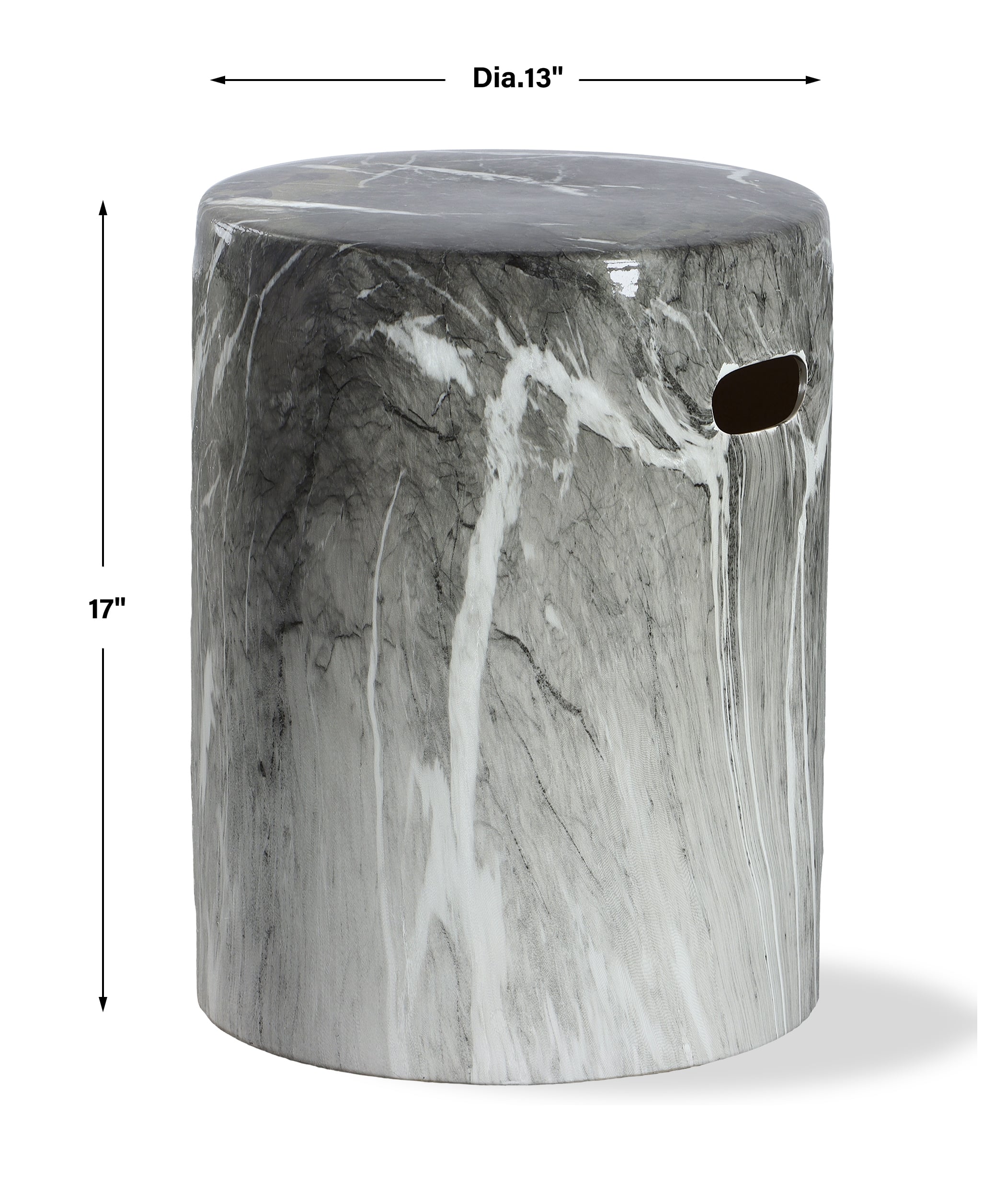 Uttermost Marvel Marvel Marbled Garden Stool
