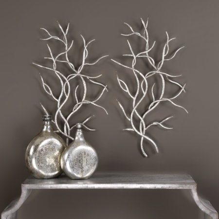 Silver Branches (Set of 2)