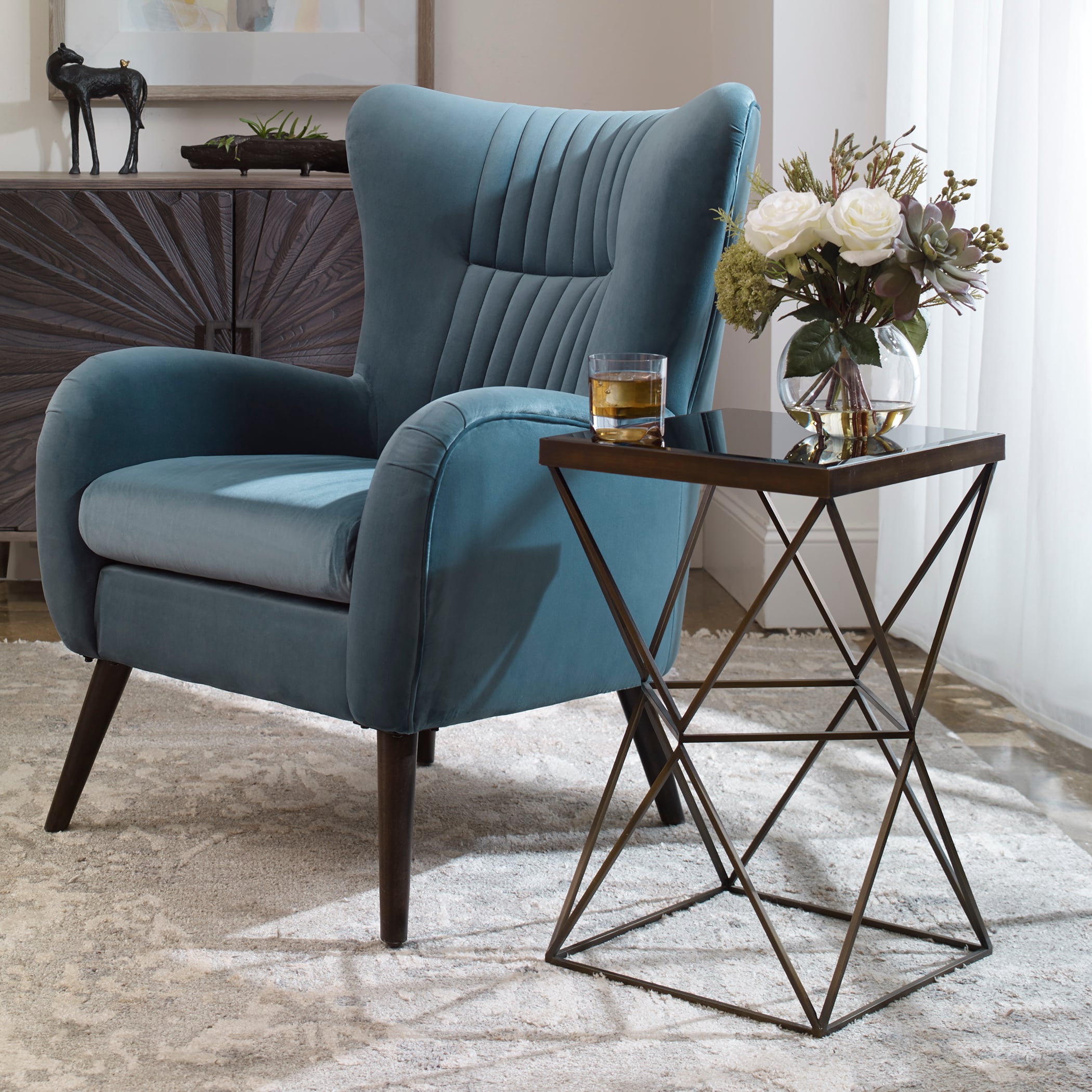 Uttermost Accent Furniture - Occasional Tables Uberto Caged Frame Accent Table