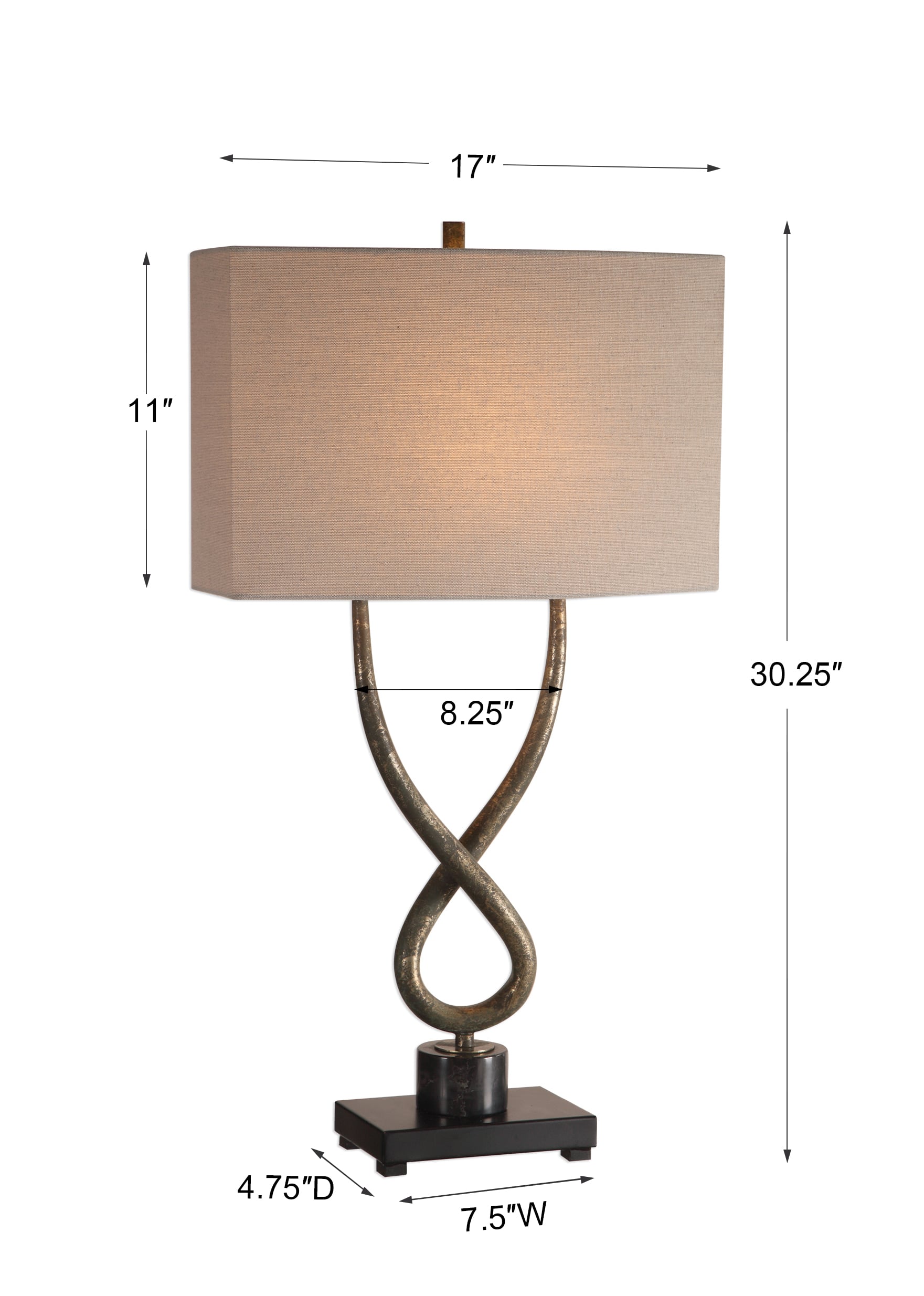 Uttermost Table Lamps Talema Aged Silver Lamp