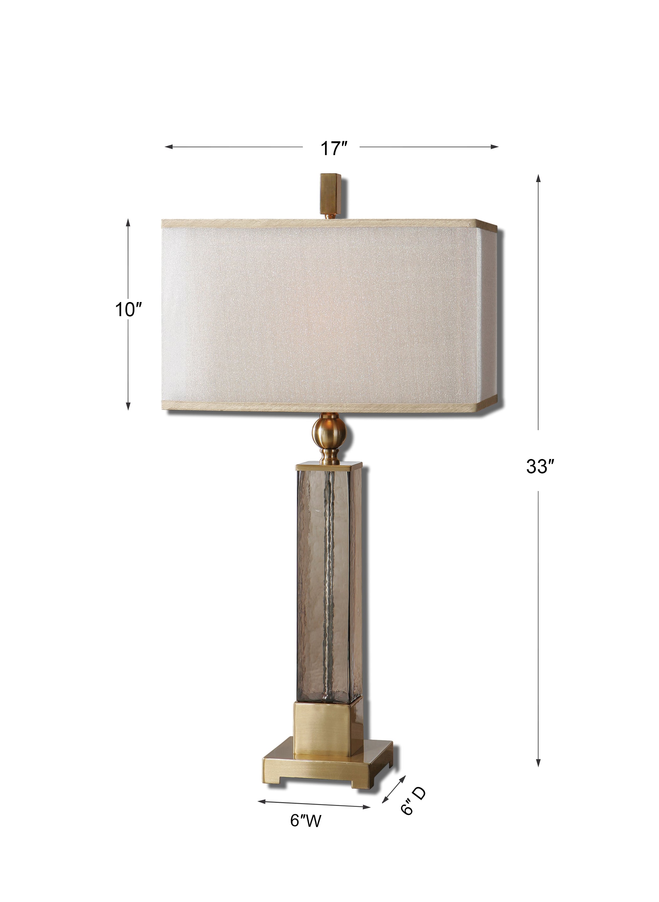 Uttermost Table Lamps Caecilia Amber Glass Table Lamp