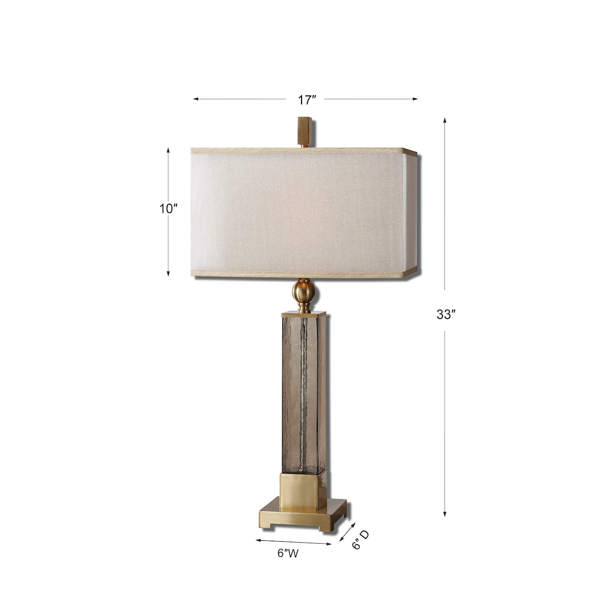 Uttermost Table Lamps Caecilia Amber Glass Table Lamp