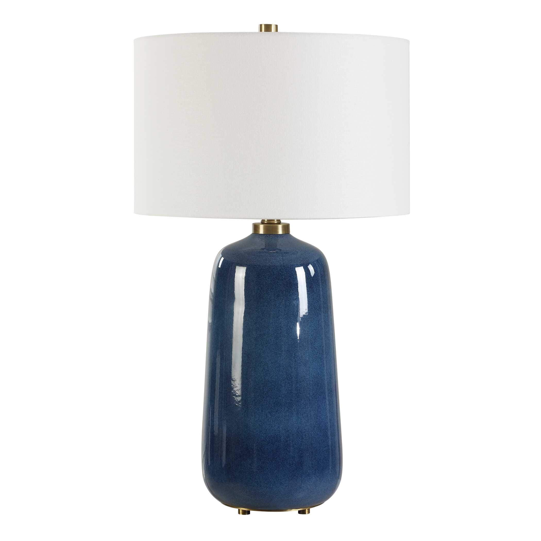 Brae Blue Glaze Table Lamp