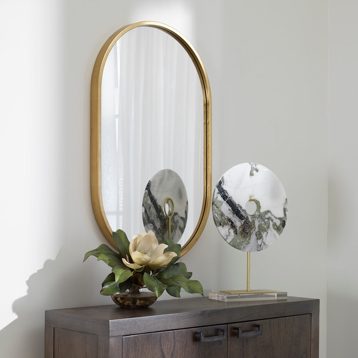 Uttermost Mirrors - Oval Varina Minimalist Gold Oval Mirror