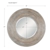 Uttermost Vortex White Washed Round Mirror