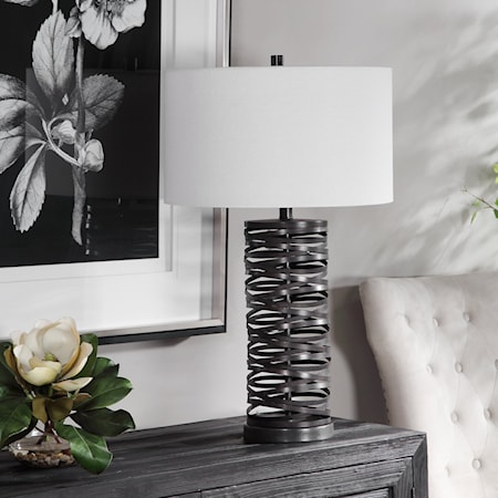 Alita Rust Black Table Lamp