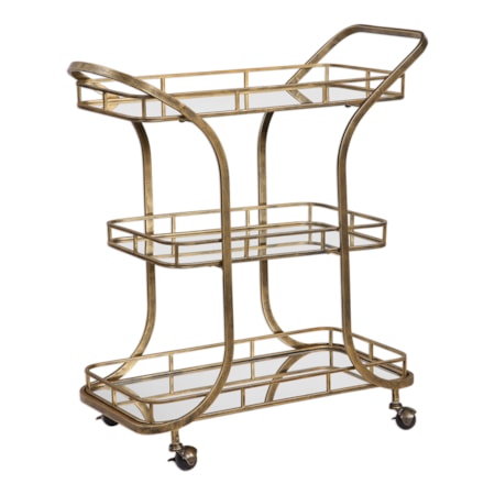 Stassi Gold Serving Cart