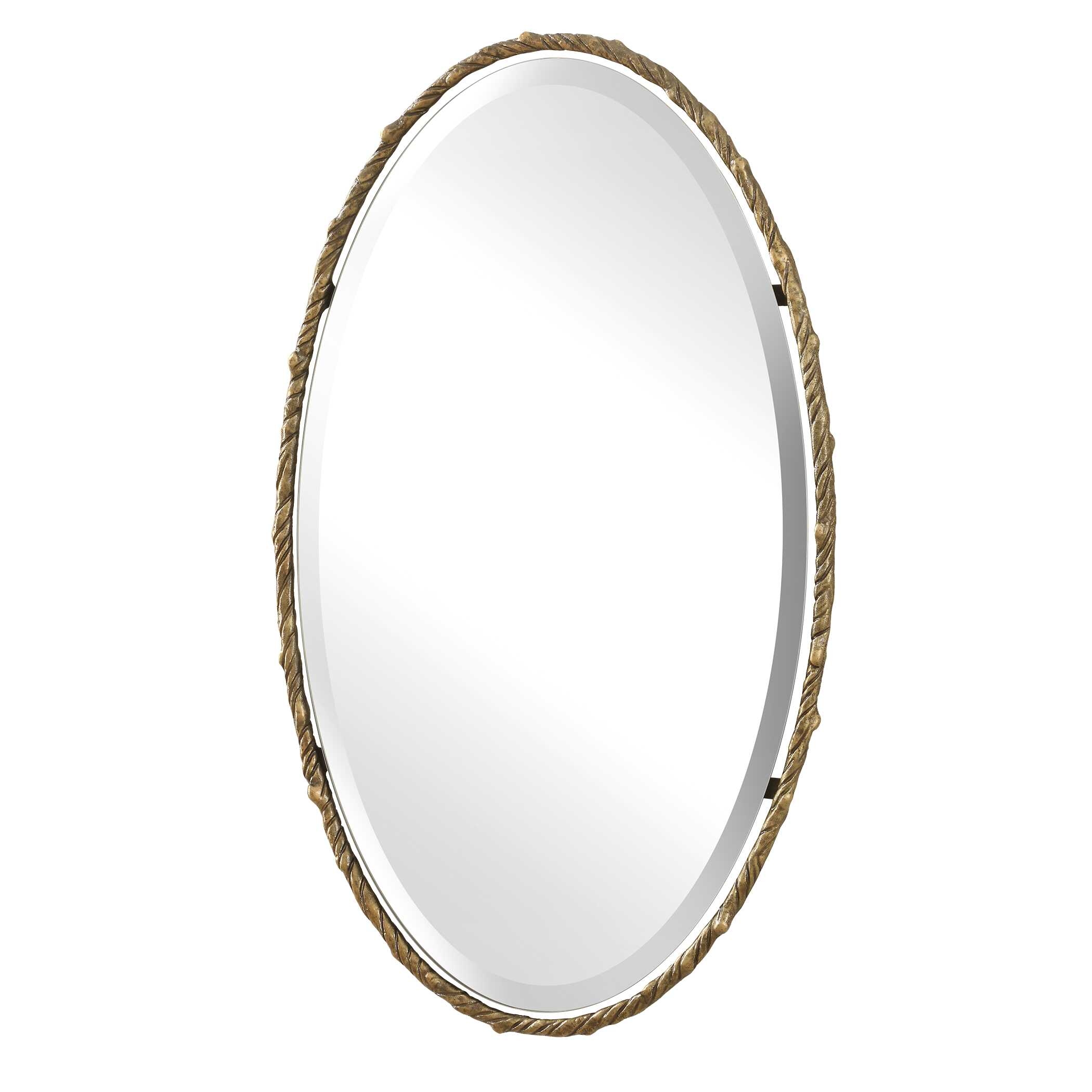 Twisted Branch Oval Mirror