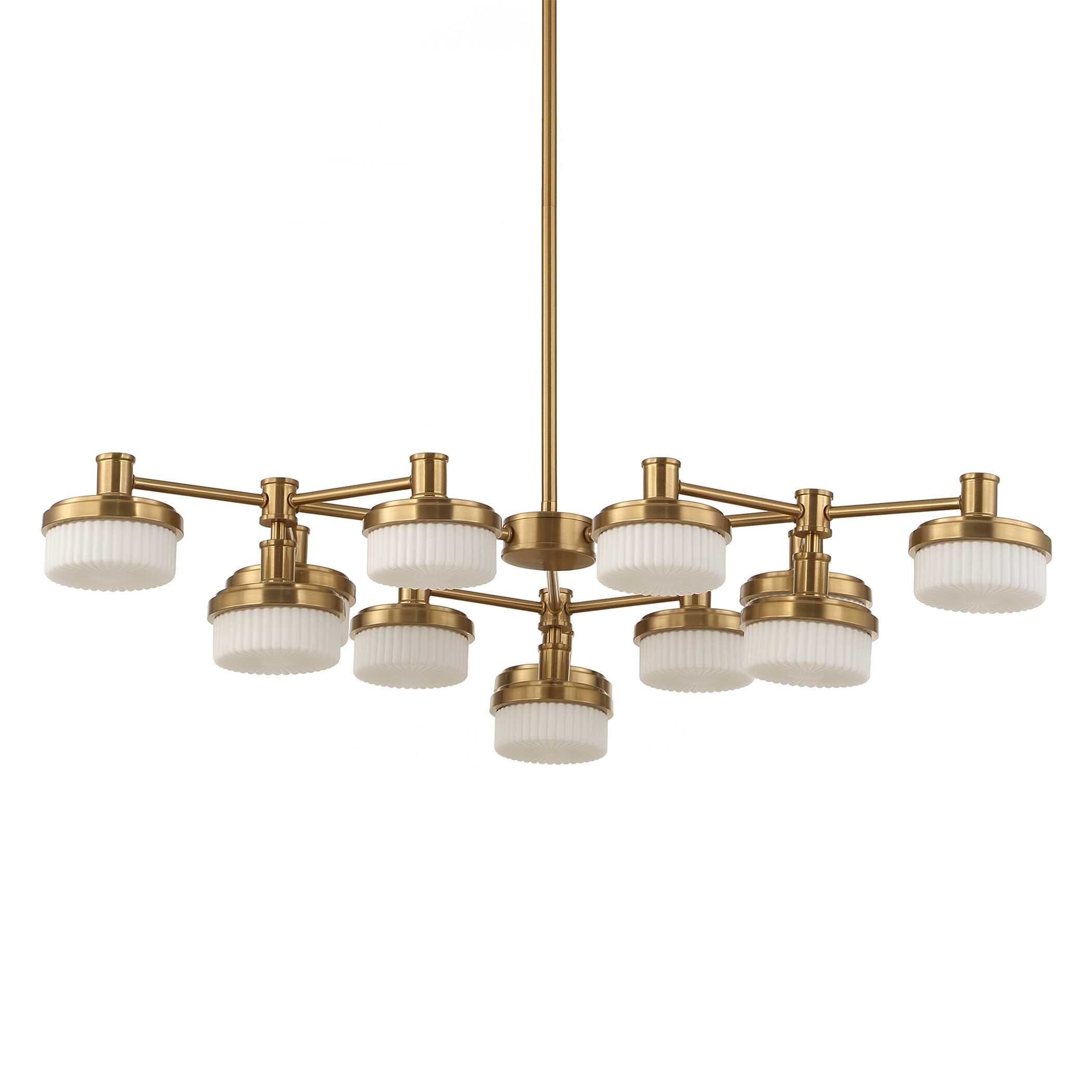 Uttermost Wedge Wedge 12 Lt Led Brass Chandelier