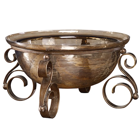 Alya Bronze Glass Bowl