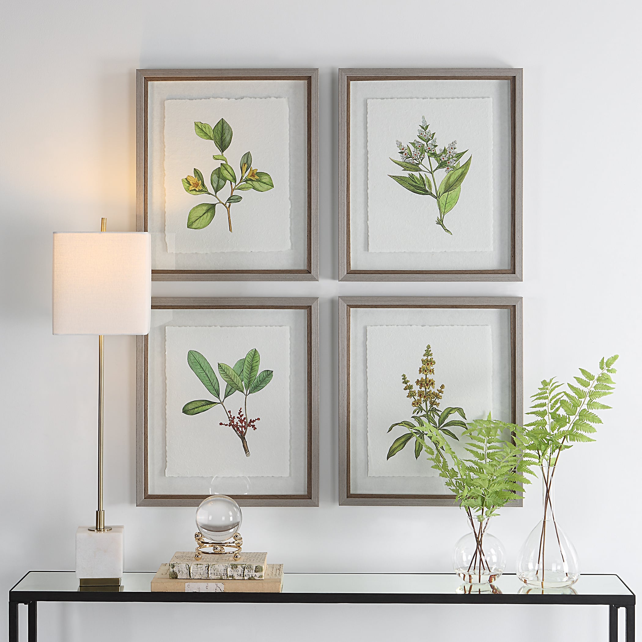 Wildflower Study Framed Prints S/4