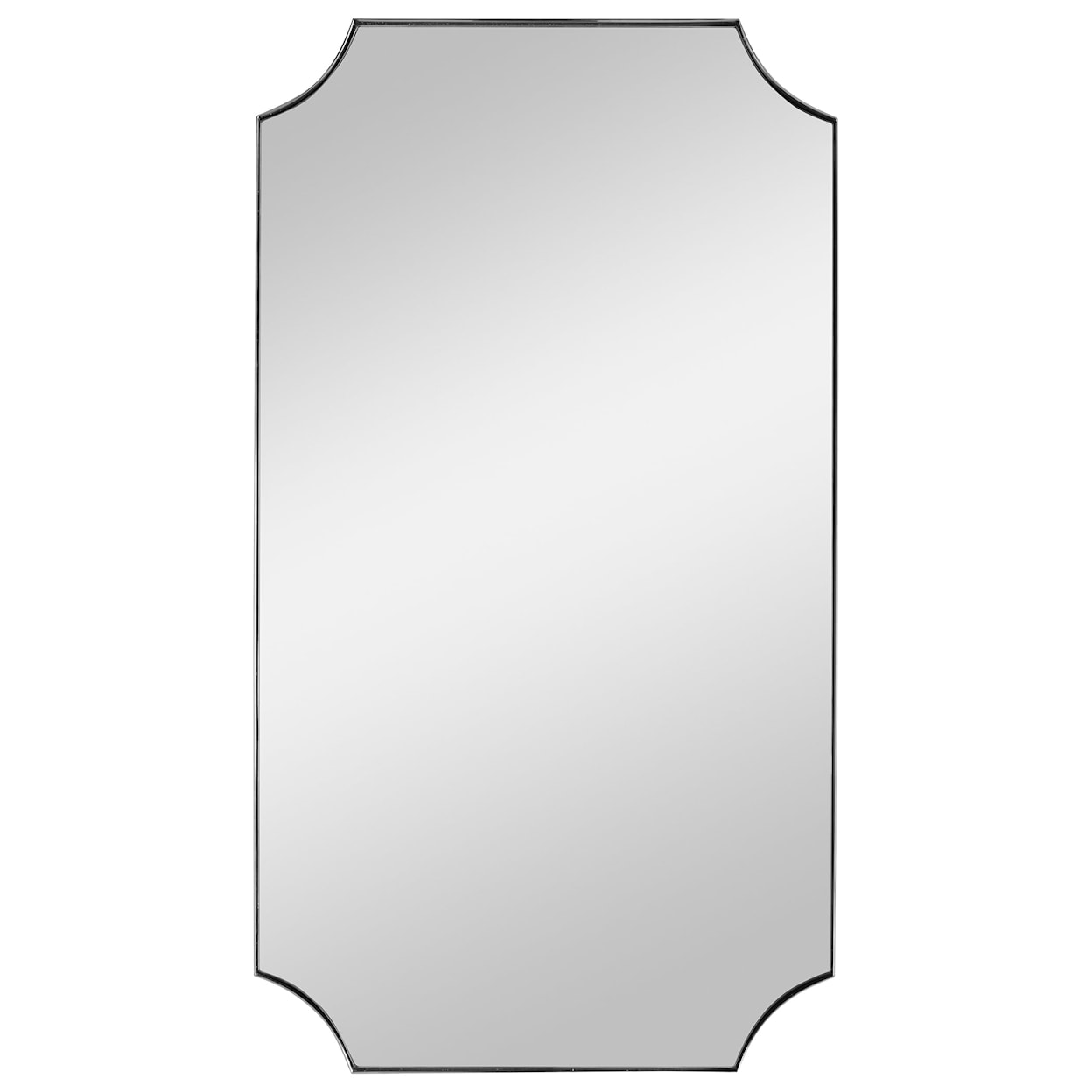 Uttermost Mirrors Lennox Nickel Scalloped Corner Mirror