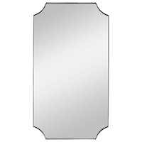 Lennox Nickel Scalloped Corner Mirror