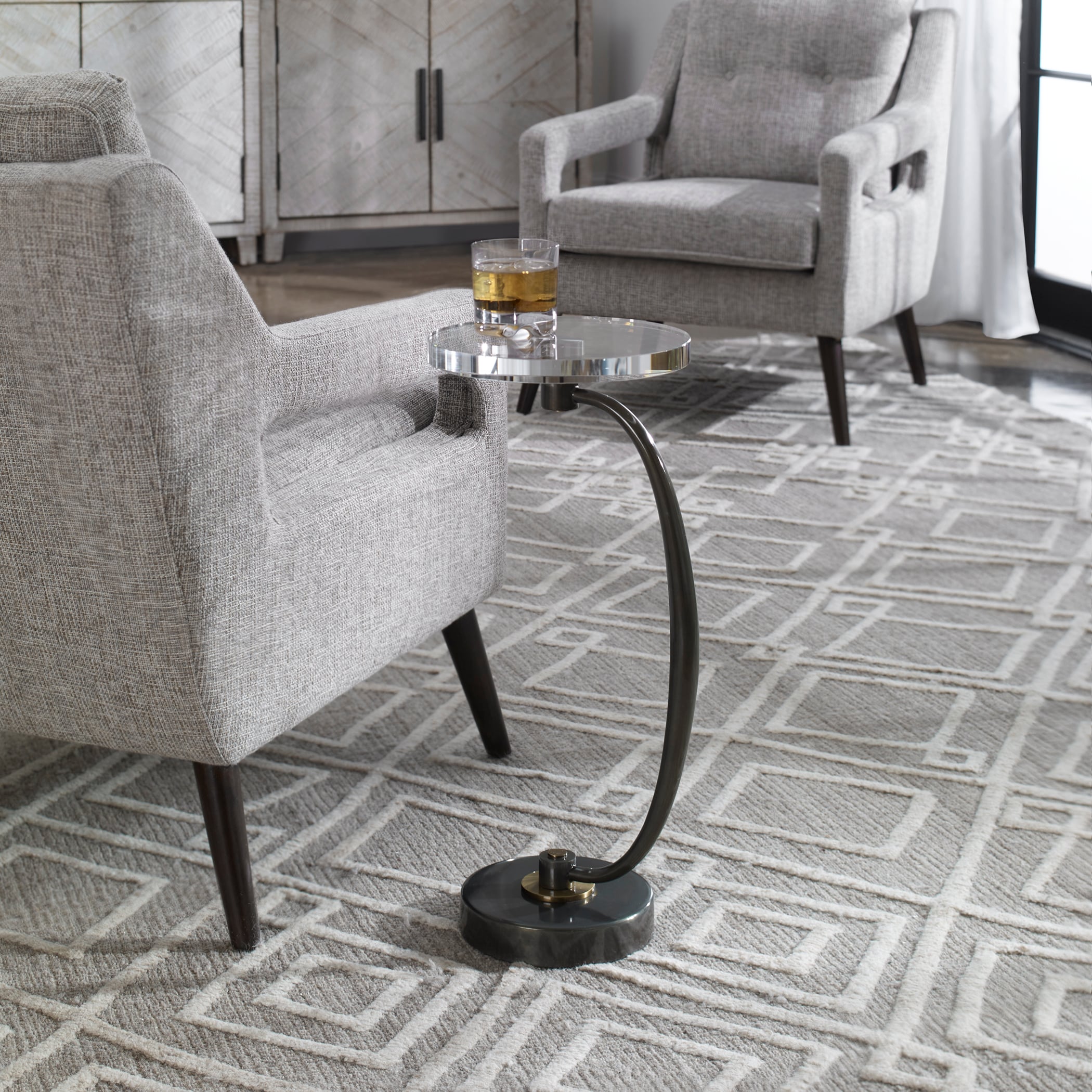 Uttermost Accent Furniture - Occasional Tables Waveney Bronze Drink Table