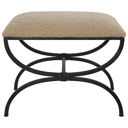 Hacienda Plush Latte Small Bench