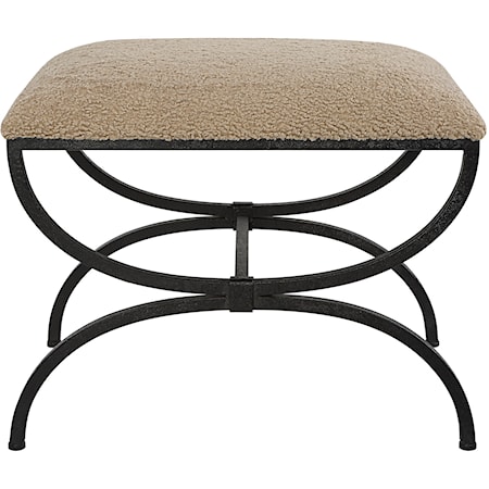 Hacienda Plush Latte Small Bench