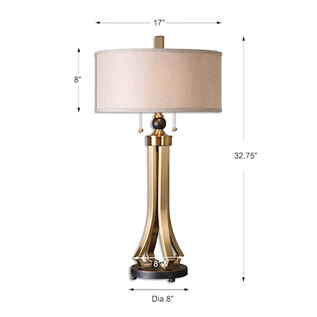 Selvino Brushed Brass Table Lamp