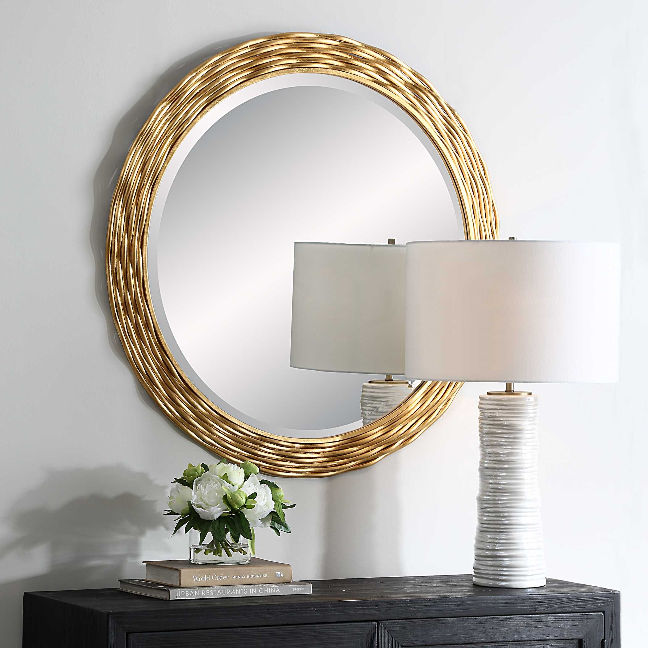 Uttermost Celeste Celeste Gold Round Mirror